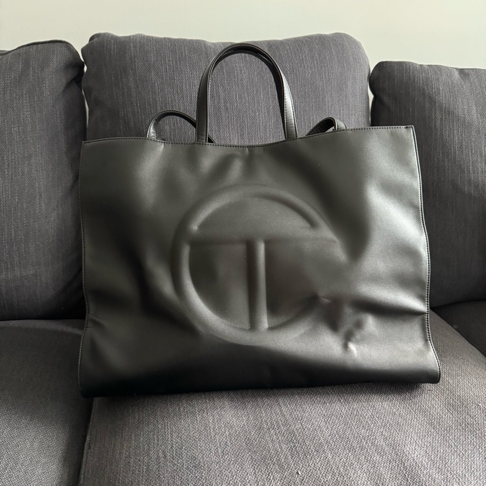 Telfar Black Large Shopping Bag